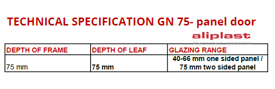 Aliplast Genesis panel vrata 75